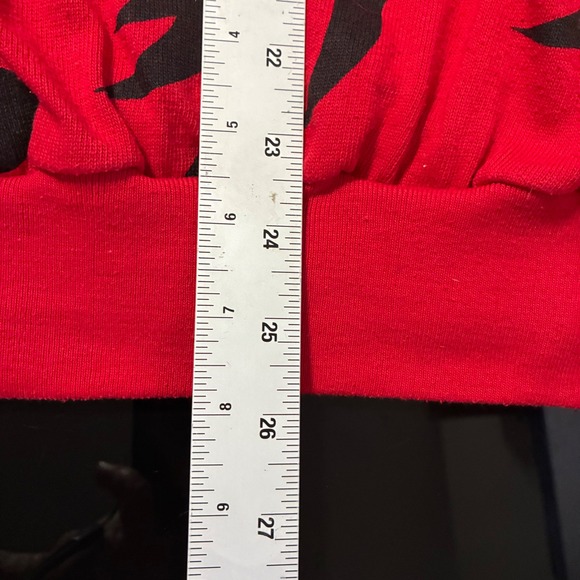 VTG Bonnie and Bill by Holly Red Floral Print Embellishment Shoulder Pad Size M - Picture 7 of 8